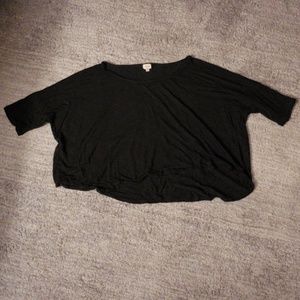 Wilfred Charcoal heather drop shoulder high low crop tee